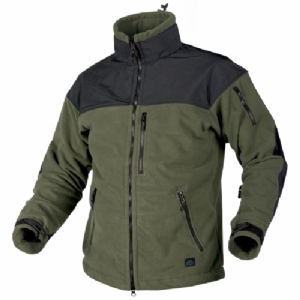 Giacca Militare in Pile Classic Army Windblocker Verde/Nera - Helikon Tex