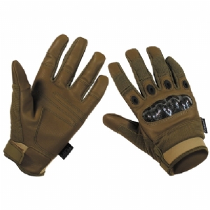 Guanti Tattici Mission Carbon-Look Tan - MFH