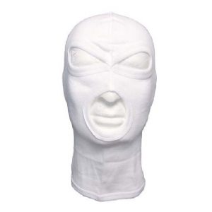 Passamontagna Bianco 3 Fori Cotone