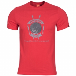 T-Shirt in Cotone Lakedaimon Warrior Rossa - Pentagon