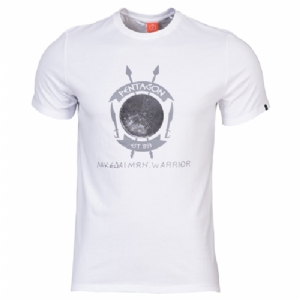 T-Shirt in Cotone Lakedaimon Warrior Bianca - Pentagon