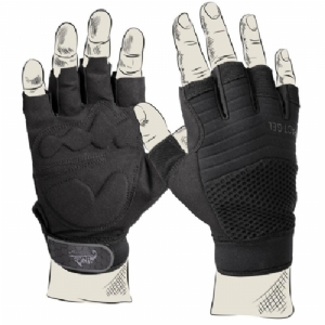Guanti Mezze Dita in Pelle Sintetica Nera - Helikon Tex