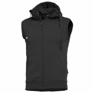 Gilet Felpato con Cappuccio Thespis Nero - Pentagon