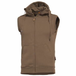Gilet Felpato con Cappuccio Thespis Tan - Pentagon