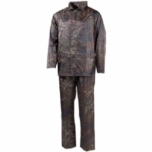Tuta Antipioggia con Cappuccio Flecktarn - MFH