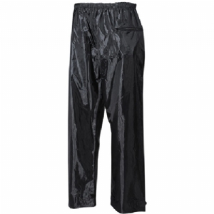 Pantaloni Antipioggia in Poliestere e PVC Neri - MFH