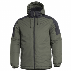 Parka Olympus con Cappuccio e Sacca di Compressione RAL7013 - Pentagon