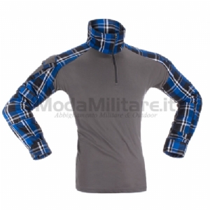 Combat Shirt Flanella Blue Tartan - Invader Gear