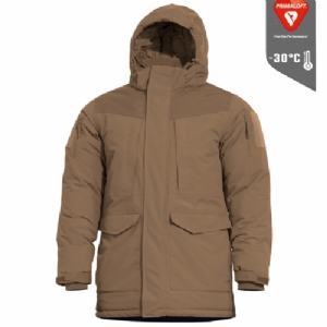 Parka HCP -30°C con Cappuccio e Sacca di Compressione Tan - Pentagon