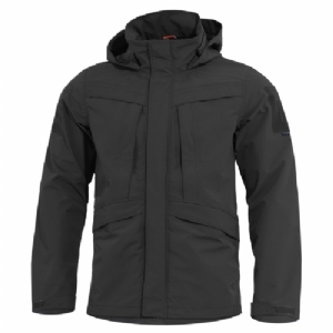 Parka Impermeabile con Cappuccio Hurricane Nero - Pentagon
