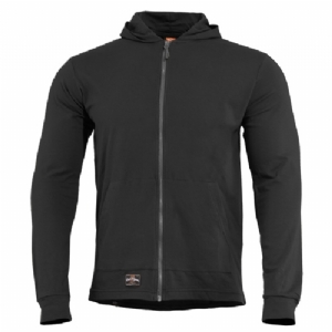 Felpa con Cappuccio in Cotone Ring Spun Agis Nera - Pentagon