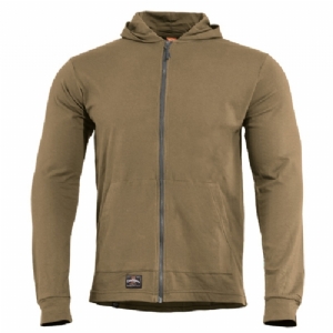 Felpa con Cappuccio in Cotone Ring Spun Agis Tan - Pentagon