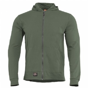 Felpa con Cappuccio in Cotone Ring Spun Agis Camo Green - Pentagon