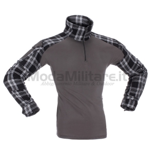 Combat Shirt Flanella Black Tartan - Invader Gear