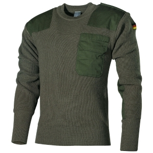 Maglione Militare Tedesco con Taschino OD Green - MFH