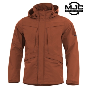 Parka Impermeabile con Cappuccio Hurricane Maroon Red - Pentagon