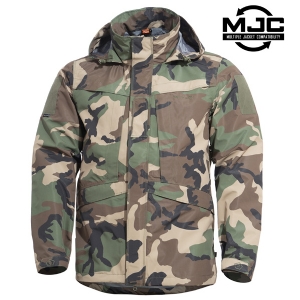 Parka Impermeabile con Cappuccio Hurricane Woodland - Pentagon