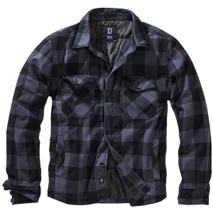 Giacca di Flanella Lumberjacket Grigio Nero - Brandit
