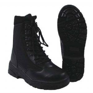 Stivali Nero suola in gomma, nylon e pelle