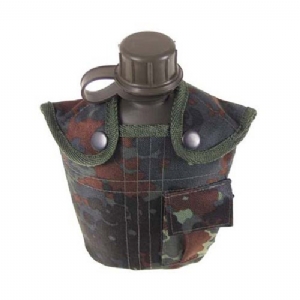 Borraccia in plastica con copertura in nylon 1L BW Camo - MFH
