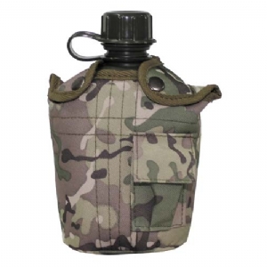 Borraccia in plastica con copertura in nylon 1L Multicam - MFH