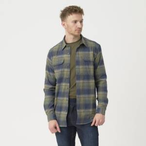 Camicia GreyMan in misto poliestere e nylon - Blast Blue Plaid - Helikon-Tex