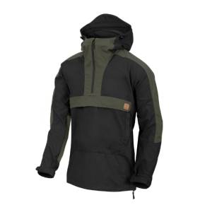 Giacca Woodsman Anorak - Black / Taiga Green A - Helikon-Tex