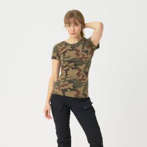 Maglietta da donna Slim in cotone organico - PL Woodland - Helikon-Tex