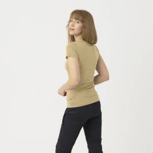 Maglietta da donna Slim in cotone organico - Khaki - Helikon-Tex