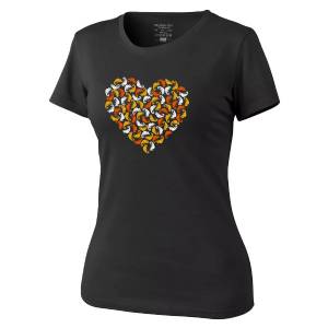 T-Shirt Donna Chameleon Heart - Nero - Helikon Tex