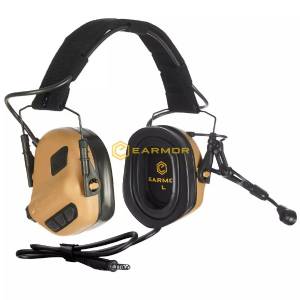 Cuffie tattiche antirumore con microfono M32 Plus - Coyote - Earmor