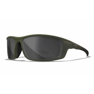 Occhiali da sole WX Grid Polarized Grey Mirror Matte Utility Green Frame - Wiley X