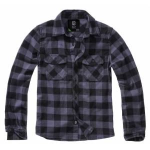 Camicia a Quadri da Bambino - Nero/Grigio - Brandit