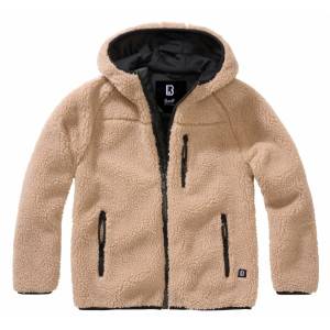 Giacca pile bambino Teddyfleece con cappuccio - Camel - Brandit