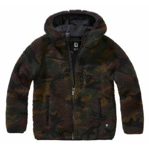 Giacca pile bambino Teddyfleece con cappuccio - Woodland - Brandit
