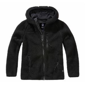 Giacca pile donna Teddyfleece con cappuccio - Nero - Brandit
