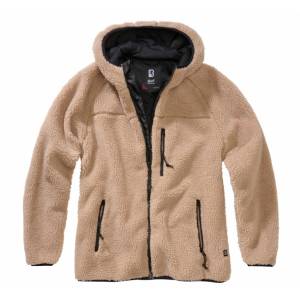 Giacca pile donna Teddyfleece con cappuccio - Camel - Brandit