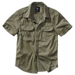 Camicia Vintage Manica Corta - Olive - Brandit