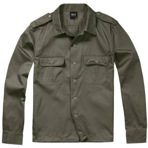 Camicia US Manica Lunga - Olive - Brandit