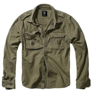 Camicia Vintage Manica Lunga - Olive - Brandit