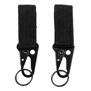 Moschettone Molle con Portachiavi 2 pezzi - Nero - 101 INC