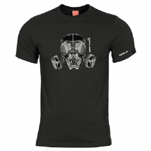 T-Shirt Ageron Gas Mask Nera - Pentagon