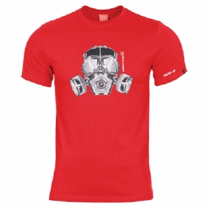 T-Shirt Ageron Gas Mask Lava Red - Pentagon