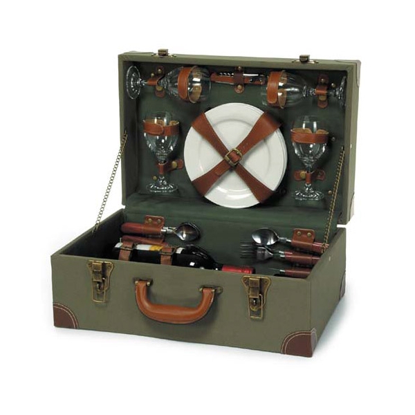 Picnic Box in legno per 4 persone