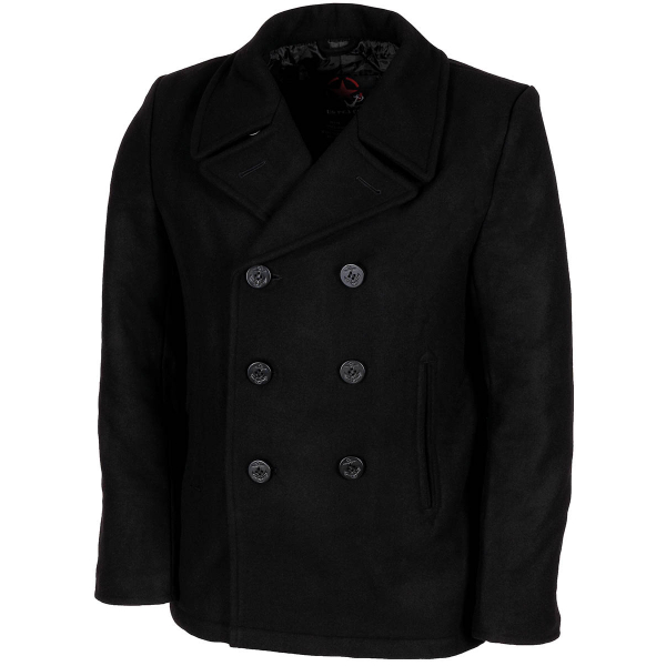 Giacca Pea Coat US Nero