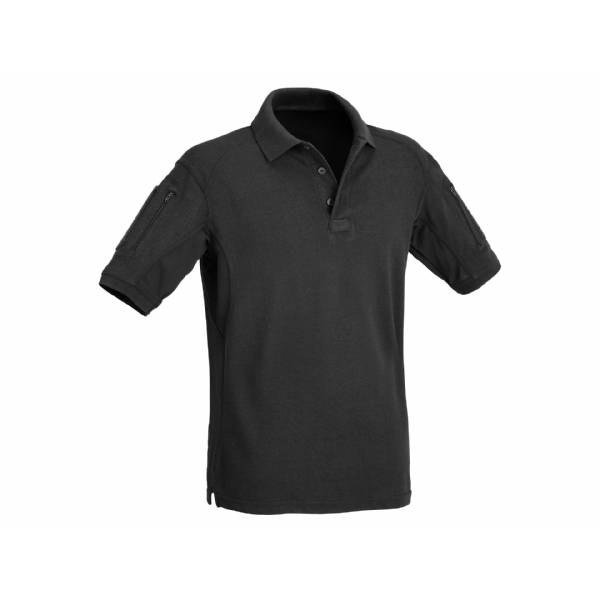 Polo tattica a maniche corte con tasche - Nero - Defcon5