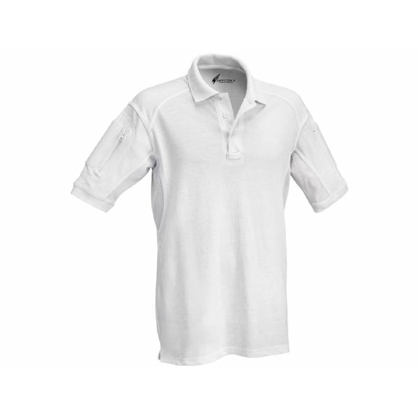 Polo tattica a maniche corte con tasche - Bianco - Defcon5