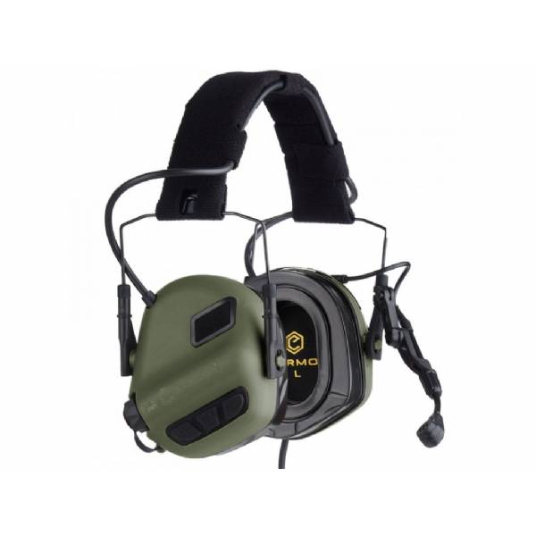 Cuffie tattiche antirumore con microfono M32 Plus - Foliage Green - Earmor