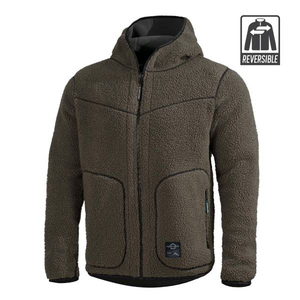 Ianos Sherpa 2-in-1 Giacca in pile reversibile - RAL7013/Black - Pentagon