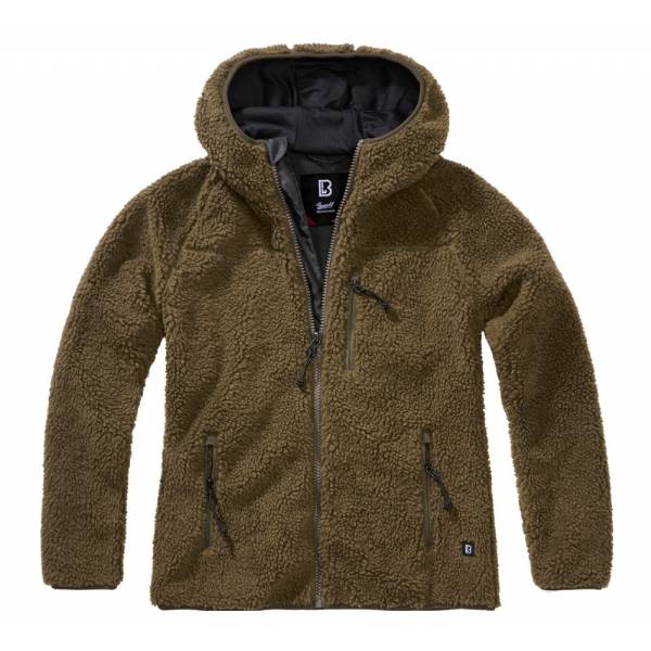 Giacca pile donna Teddyfleece con cappuccio - Olive - Brandit